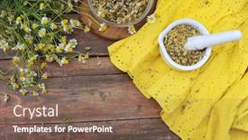  Presentation with porcelain - Amazing presentation having organic-chamomile-flowers-in-porcelain backdrop and a violet colored foreground