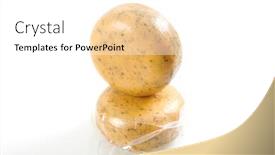  Presentation with packaging - PPT theme featuring organic-cheese-wheel-isolated background and a white colored foreground