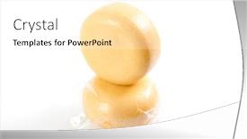  Presentation with packaging - Slides consisting of organic-cheese-wheel-isolated background and a white colored foreground