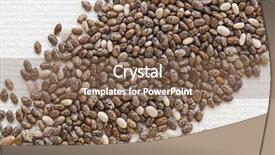  Presentation with fatty acids - Slide set with organic chia seeds rich background and a violet colored foreground