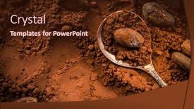  Presentation with organic cooking - Slides with organic-cocoa-powder-with-cocoa background and a wine colored foreground