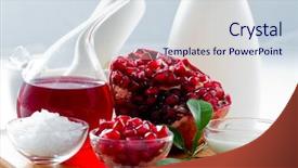  Presentation with organic cosmetics - Audience pleasing slide deck consisting of organic cosmetics - pomegranate alternative medicine backdrop and a sky blue colored foreground