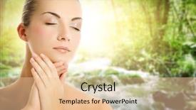  Presentation with organic cosmetics - Presentation theme consisting of organic cosmetics to her skin background and a  colored foreground