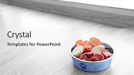  Presentation with dog food - Presentation design consisting of organic dog food background and a white colored foreground