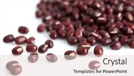  Presentation with organic - Audience pleasing PPT layouts consisting of organic dried adzuki beans backdrop and a lemonade colored foreground