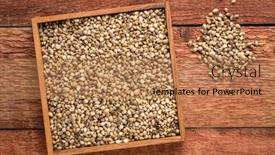  Presentation with barn-wood - Presentation theme featuring organic-dried-hemp-seeds background and a coral colored foreground