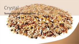  Presentation with rice grain - PPT theme with organic-dry-multi-grain-rice background and a coral colored foreground
