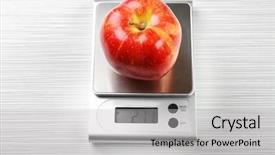  Presentation with hr digital - Audience pleasing presentation consisting of organic electronics - apple with digital kitchen scales backdrop and a light gray colored foreground