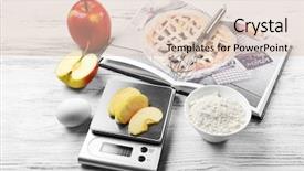  Presentation with digital electronics - Audience pleasing theme consisting of organic electronics - making apple pie using digital backdrop and a lemonade colored foreground