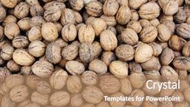  Presentation with fertilizer organic - Colorful presentation enhanced with organic fertilizer - horizontal background with walnuts backdrop and a coral colored foreground