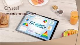  Presentation with healthy nutrition - Cool new presentation theme with organic-food-and-tablet-pc backdrop and a lemonade colored foreground