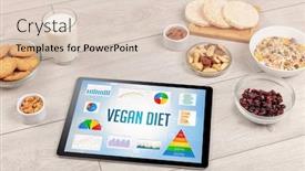  Presentation with healthy diet organic food - Cool new PPT layouts with organic-food-and-tablet-pc backdrop and a lemonade colored foreground