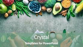  Presentation with healthy diet organic food - PPT layouts enhanced with organic food for healthy nutrition background and a seafoam green colored foreground