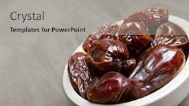  Presentation with organic - Theme enhanced with organic-fresh-medjool-dates background and a light gray colored foreground