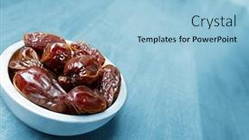  Presentation with organic - Amazing PPT layouts having organic-fresh-medjool-dates backdrop and a light blue colored foreground