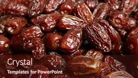  Presentation with organic - Beautiful theme featuring organic-fresh-medjool-dates backdrop and a wine colored foreground