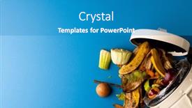  Presentation with food waste - Presentation consisting of organic-fruit-and-vegetable-food background and a teal colored foreground