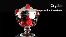  Presentation with probiotic yogurt - Slides with organic greek vanilla yogurt background and a black colored foreground
