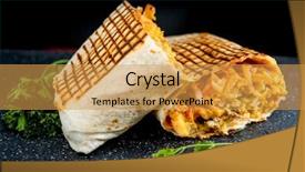  Presentation with chicken little chicks - Beautiful presentation theme featuring organic grilling - mexican fajita wraps with grilled backdrop and a yellow colored foreground