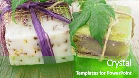  Presentation with eco soap - Cool new slide deck with organic handmade soap backdrop and a shamrock green colored foreground