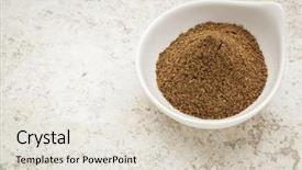  Presentation with noni fruit - PPT theme consisting of organic noni fruit powder background and a lemonade colored foreground