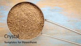  Presentation with noni fruit - Theme with organic noni fruit powder background and a coral colored foreground