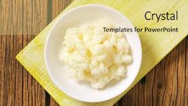  Presentation with kefir - Amazing slide deck having organic probiotic milk kefir grains backdrop and a blonde colored foreground