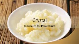  Presentation with kefir - Beautiful PPT layouts featuring organic probiotic milk kefir grains backdrop and a lemonade colored foreground