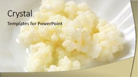  Presentation with kefir - Cool new presentation theme with organic probiotic milk kefir grains backdrop and a soft green colored foreground