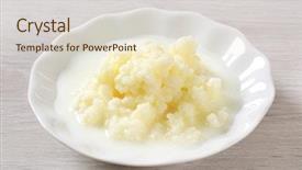  Presentation with kefir - Amazing slides having organic probiotic milk kefir grains backdrop and a lemonade colored foreground