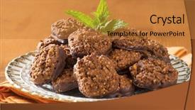  Presentation with quinoa - Cool new presentation with organic quinoa chocolate cookies backdrop and a gold colored foreground