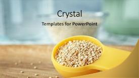 Presentation with quinoa - Cool new presentation theme with organic quinoa seeds in spoon backdrop and a  colored foreground
