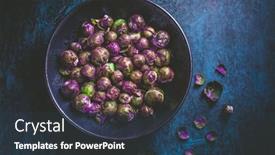  Presentation with organic cooking - Presentation with organic-raw-green-and-purple background and a  colored foreground