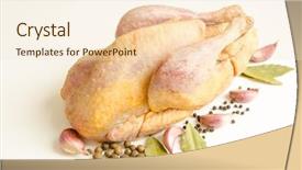  Presentation with organic - Colorful slide deck enhanced with organic raw guinea fowl backdrop and a lemonade colored foreground