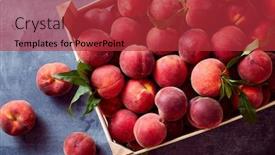  Presentation with organic coconut yogurt in wooden - Amazing presentation having organic-ripe-peaches-in-wooden backdrop and a red colored foreground