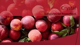  Presentation with organic - Presentation theme consisting of organic-ripe-peaches-in-wooden background and a red colored foreground