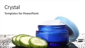  Presentation with cucumber cream - Colorful PPT layouts enhanced with red fox wild animal in forest grass backdrop and a violet colored foreground