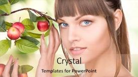  Presentation with love between man and woman - Cool new presentation design with organic skin - picture of lovely woman backdrop and a coral colored foreground