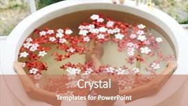  Presentation with luxury lifestyle - Slide deck having organic skin care luxury spa background and a coral colored foreground