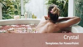  Presentation with luxury lifestyle - Amazing presentation design having organic skin care luxury spa backdrop and a coral colored foreground