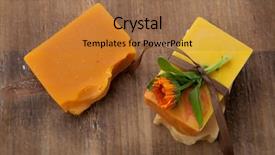  Presentation with calendula - PPT theme enhanced with organic soap and fresh calendula background and a coral colored foreground