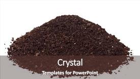  Presentation with soil mechanics and foundation engineering - Slide deck consisting of organic soil isolated on white background and a tawny brown colored foreground