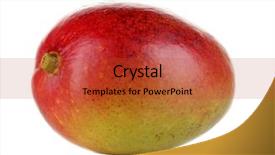  Presentation with mango - Audience pleasing slide deck consisting of ripe appetizing mango isolated backdrop and a red colored foreground