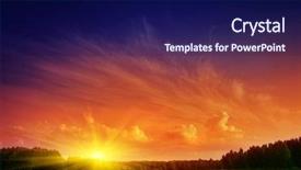  Presentation with energy solar - Amazing presentation theme having organic solar energy - landscape and sunset backdrop and a  colored foreground