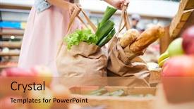  Presentation with organic - PPT layouts featuring organic store and picking heavy background and a coral colored foreground