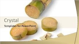  Presentation with sugar cane - Slide set enhanced with organic sugar cane cut background and a blonde colored foreground