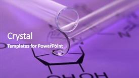  Presentation with test - Audience pleasing presentation design consisting of organic synthesis - test tube and reaction formula backdrop and a light blue colored foreground