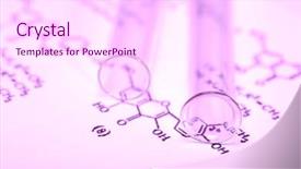  Presentation with test tubes - Cool new theme with organic synthesis - test tubes and reaction formula backdrop and a pink colored foreground