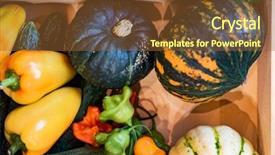  Presentation with organic - Amazing presentation theme having organic vegetables in the box backdrop and a tawny brown colored foreground