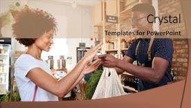  Presentation with organic waste - Amazing presentation theme having organic waste - customer paying for shopping backdrop and a coral colored foreground